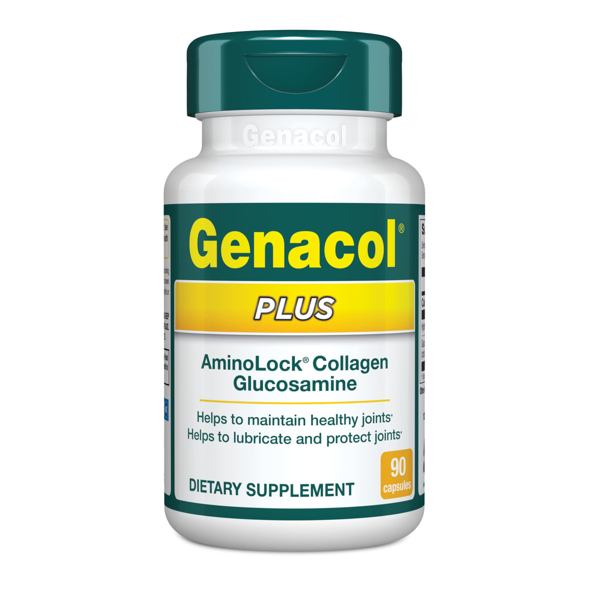 Genacol Plus frente del envase mostrando fórmula y suministro de 30 días
