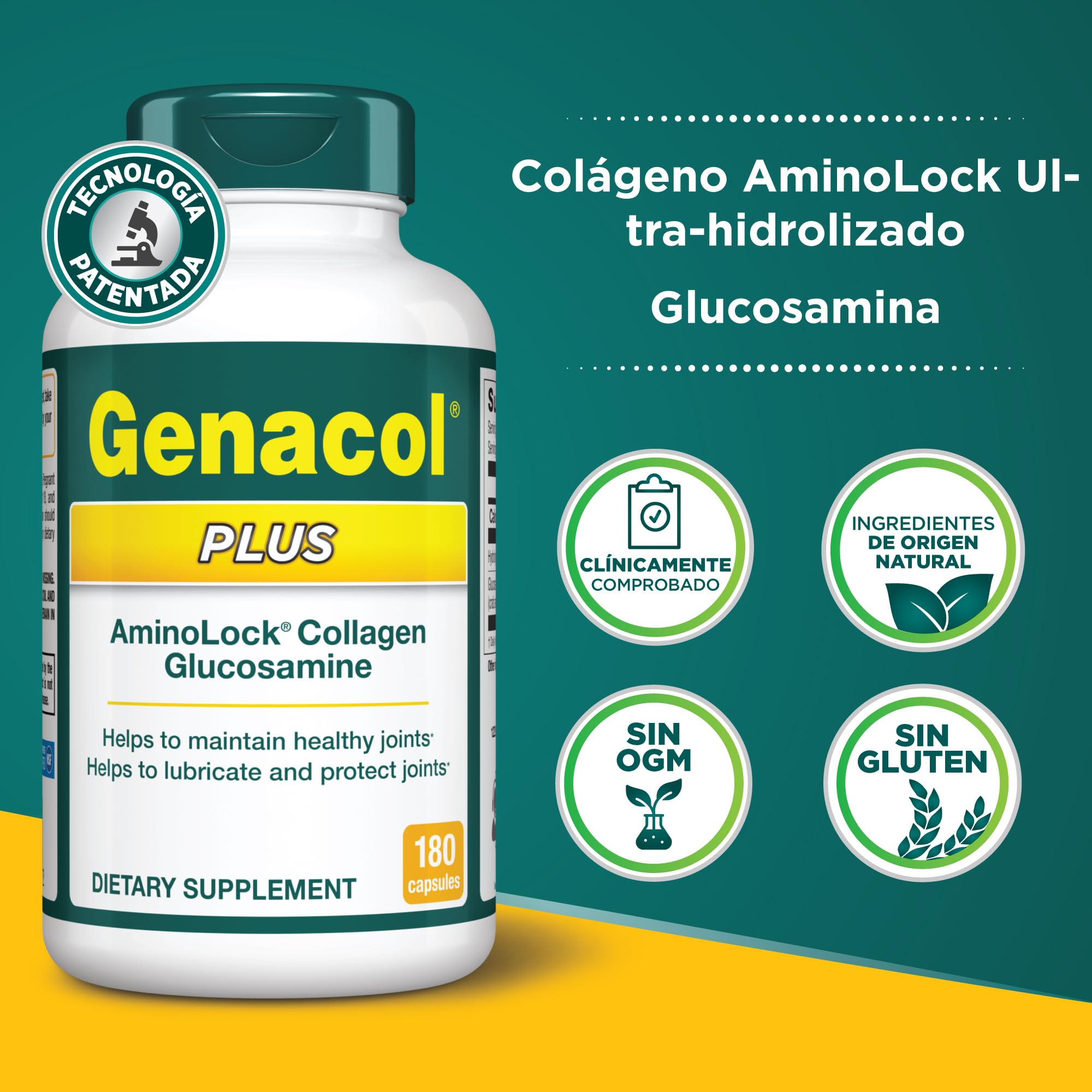 Persona sujetando una cápsula Genacol Plus lista para tomar, facilita la adherencia