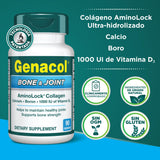Genacol presentación abierta con tabletas listas para consumo diario