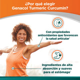 Composición visual de Genacol con cúrcuma, piperina y colágeno AminoLock