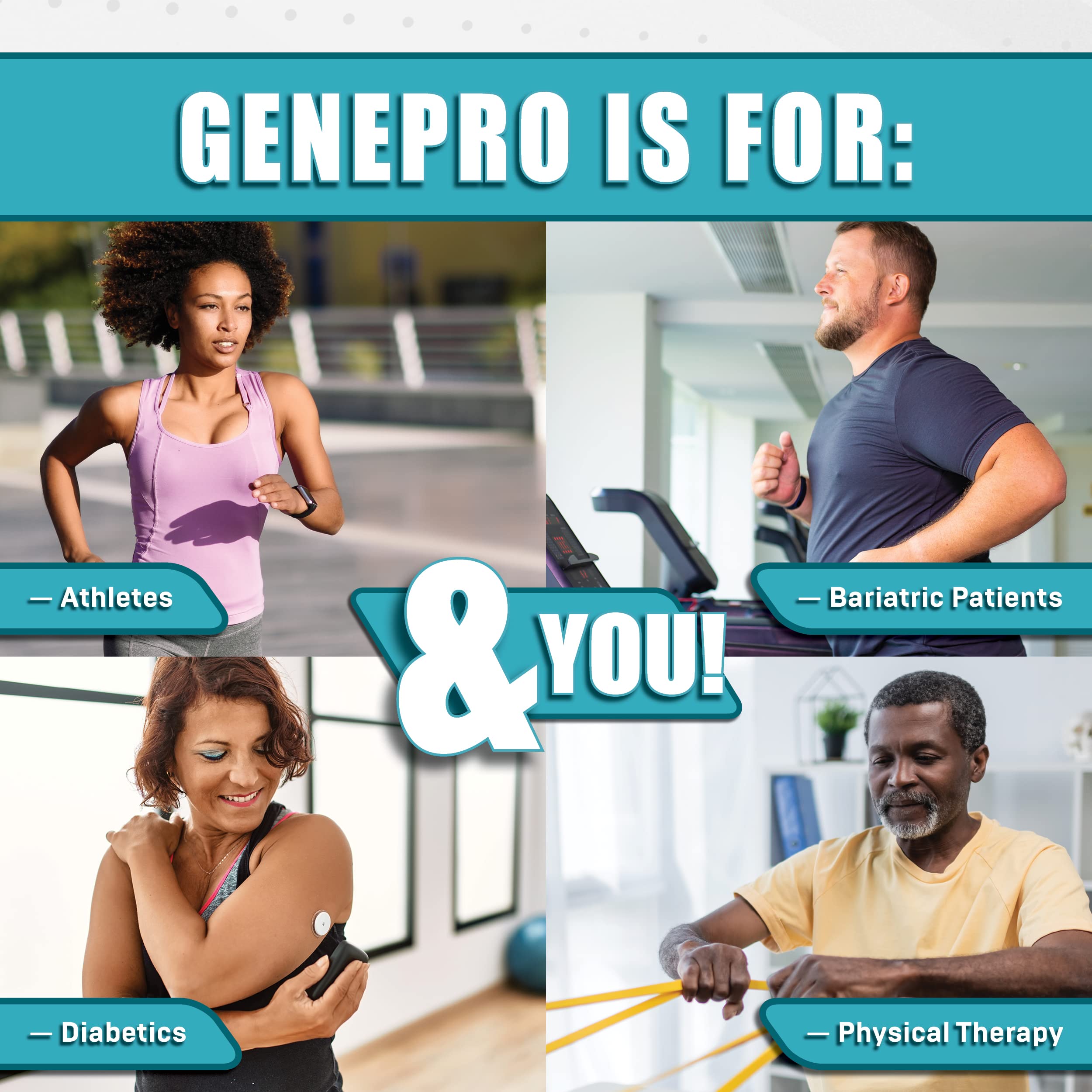 GENEPRO GEN. 3 comparación de medida y tamaño — control de porciones sencillo