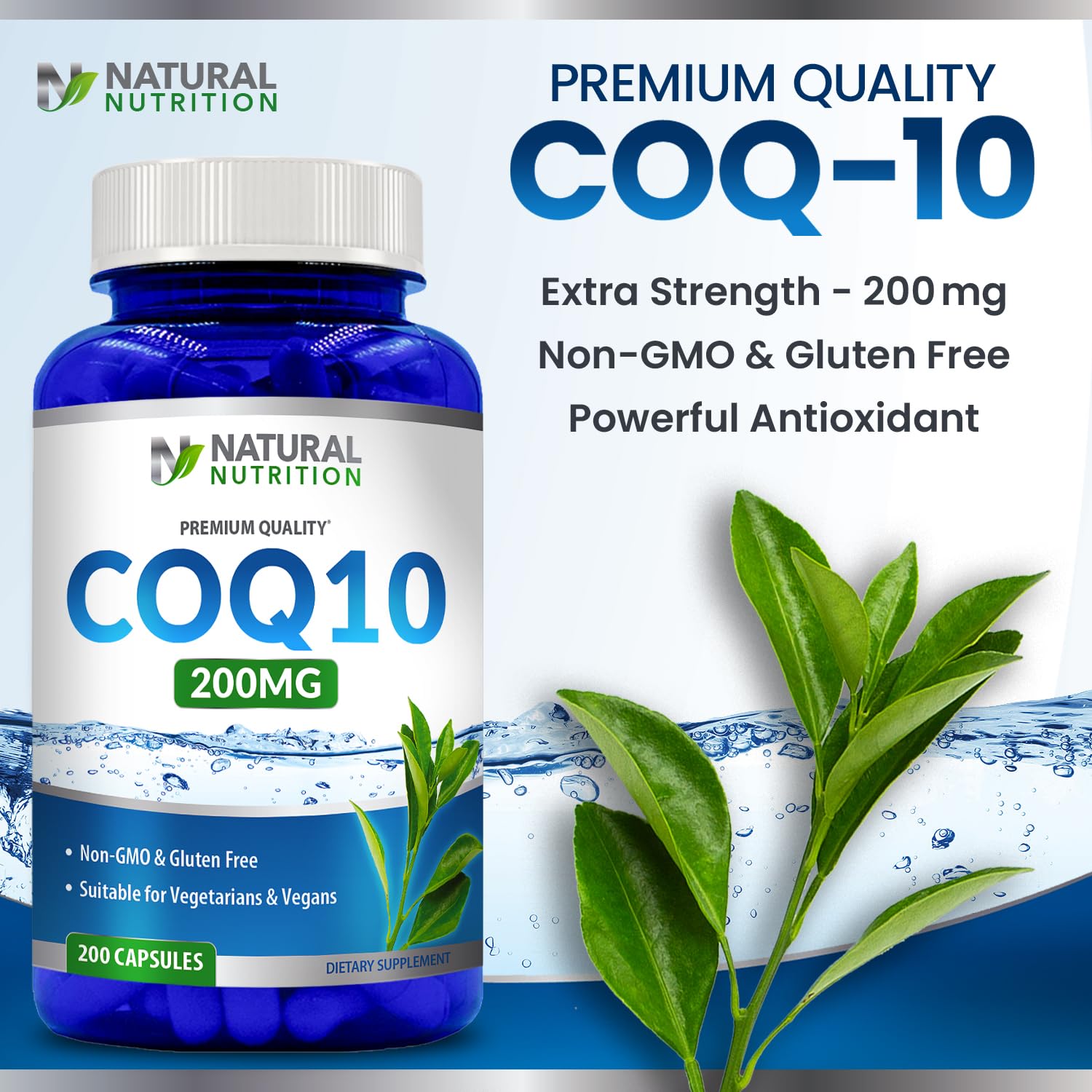 Generic Coq10 cápsula en mano para comparar tamaño y facilidad de uso