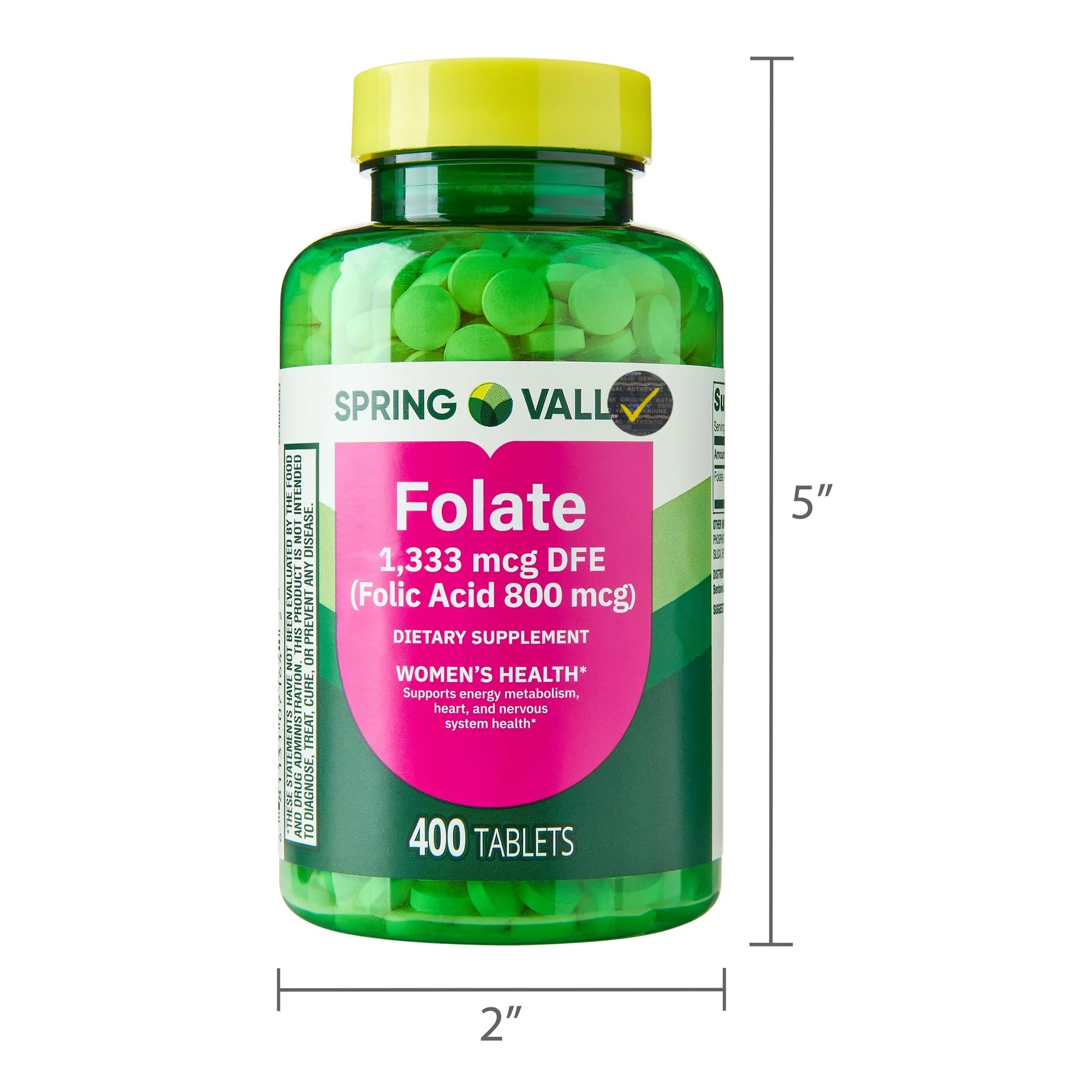 Generic etiqueta con sello de calidad en Folate, garantía de revisión y confianza