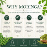 Generic persona tomando Moringa con agua para integración diaria
