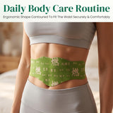Generic estilo de vida en sala relajada con parche para bienestar abdominal diario