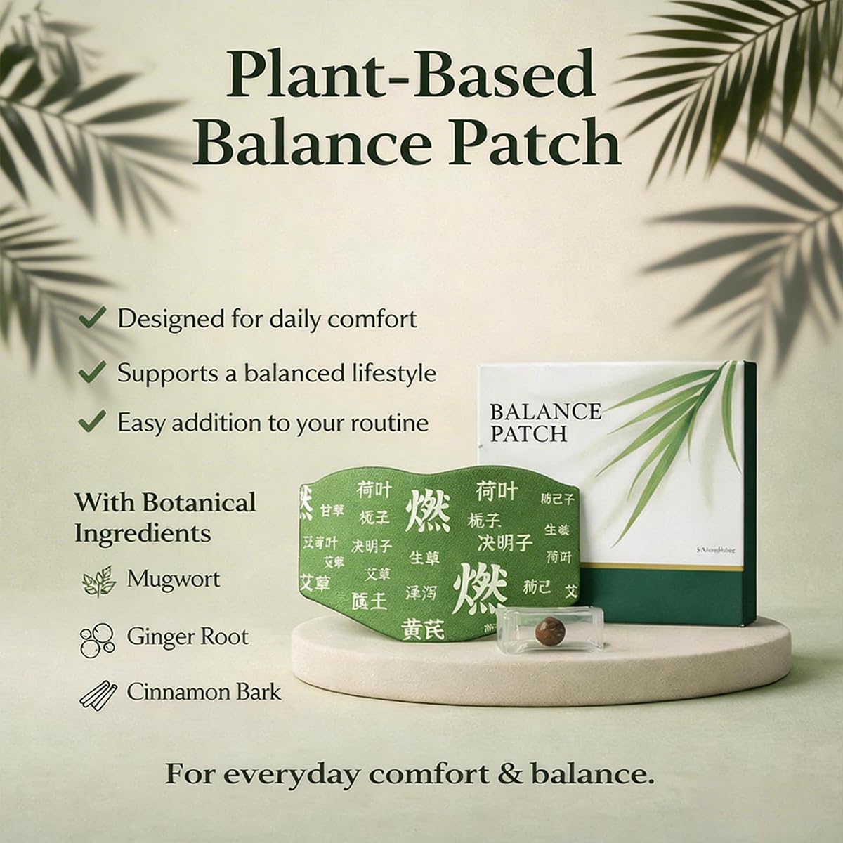 Generic parche herbal textura del adhesivo que ofrece comodidad prolongada