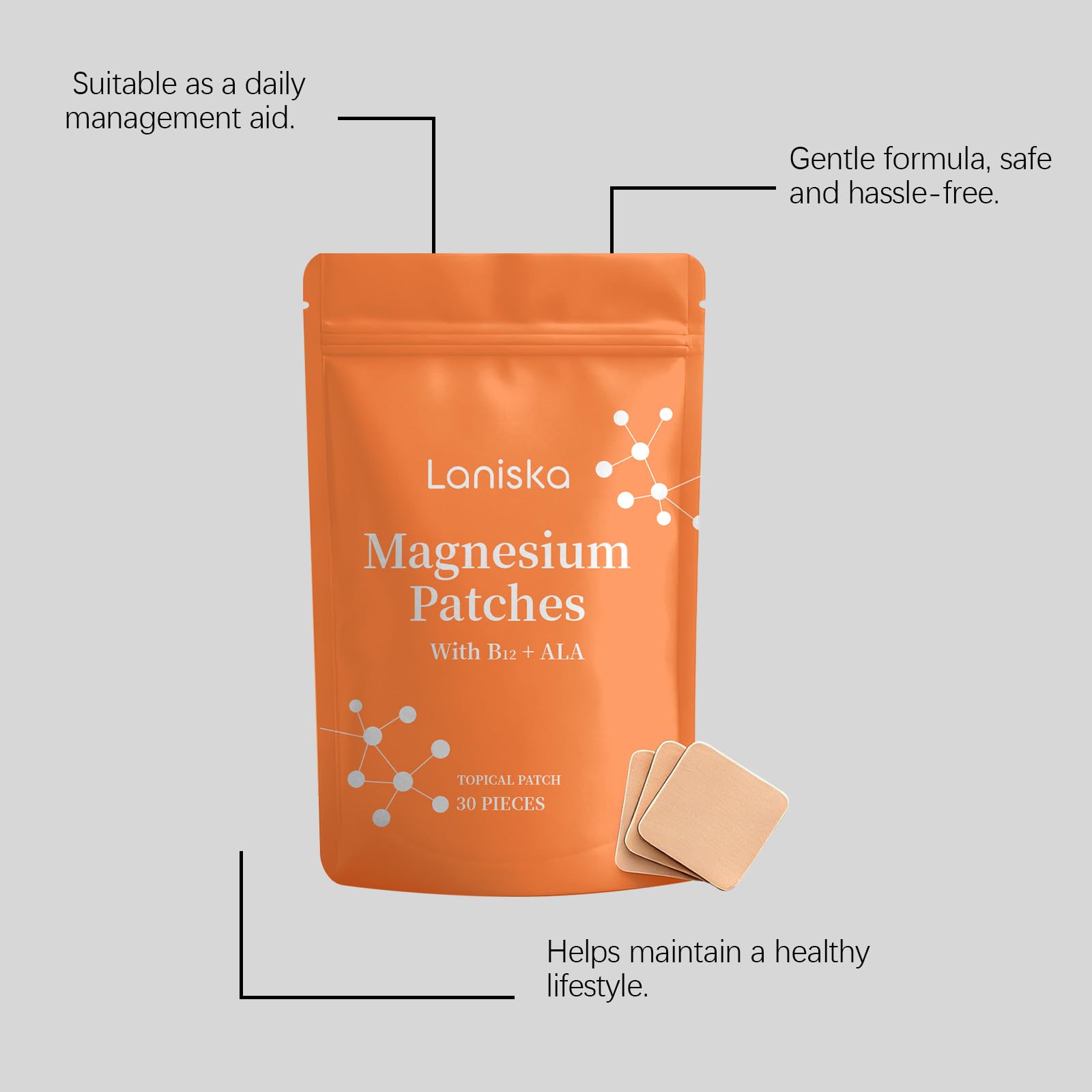 Generic parche magnesio en uso aplicado en brazo para comodidad localizada