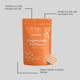 Generic parche magnesio en uso aplicado en brazo para comodidad localizada