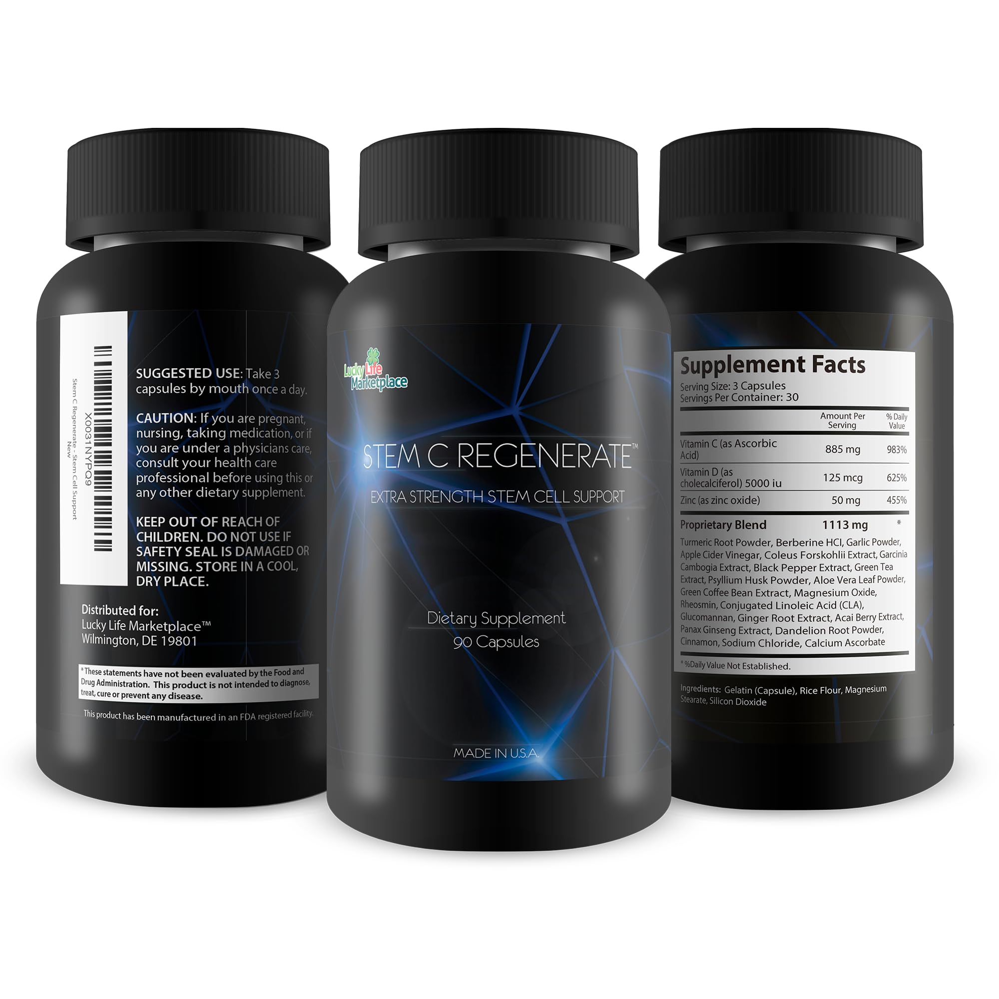 Generic Stem C Regenerate persona sosteniendo cápsula, muestra facilidad de uso