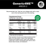 Generic4ME etiqueta nutricional enfocada en ingredientes AREDS 2 y dosis
