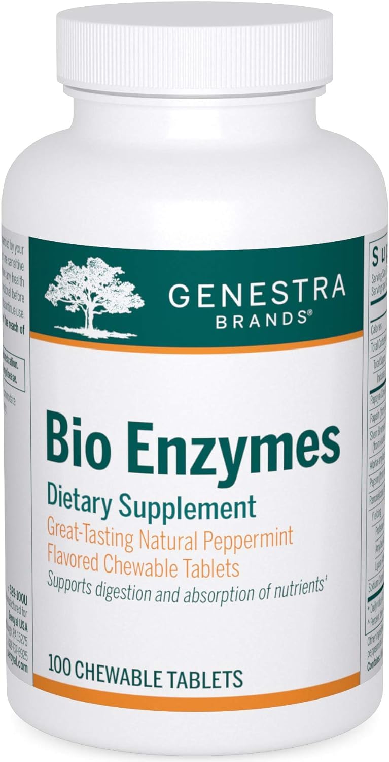 Genestra Brands etiqueta con información de ingredientes y beneficios clave