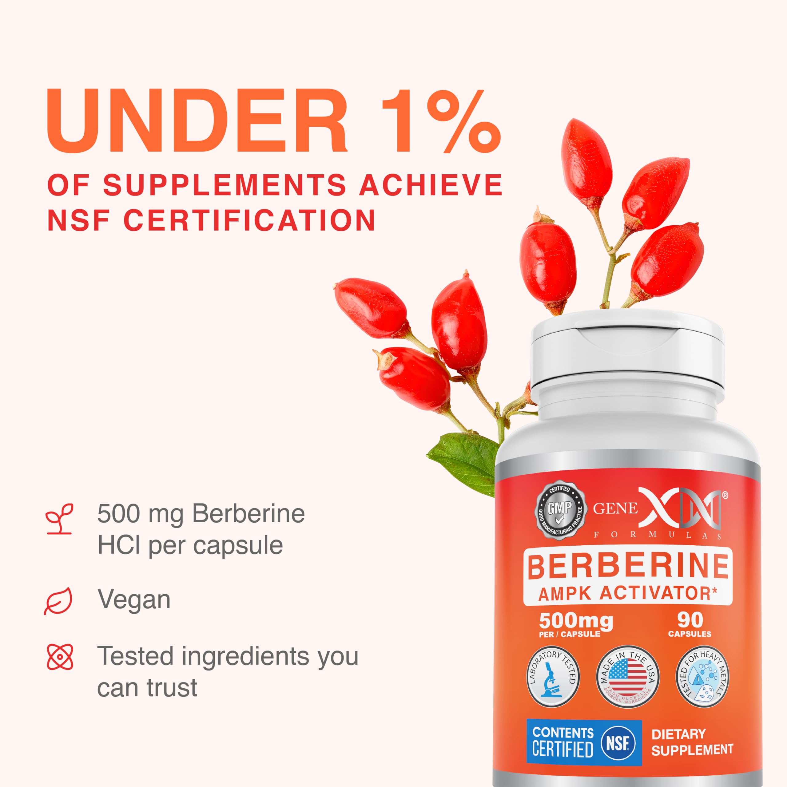 Genex Formulas cápsulas vegetarianas apiladas, fácil de tragar y sin rellenos