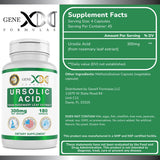 Genex Formulas cápsulas en primer plano, detalle de tamaño y superficie fácil de tragar