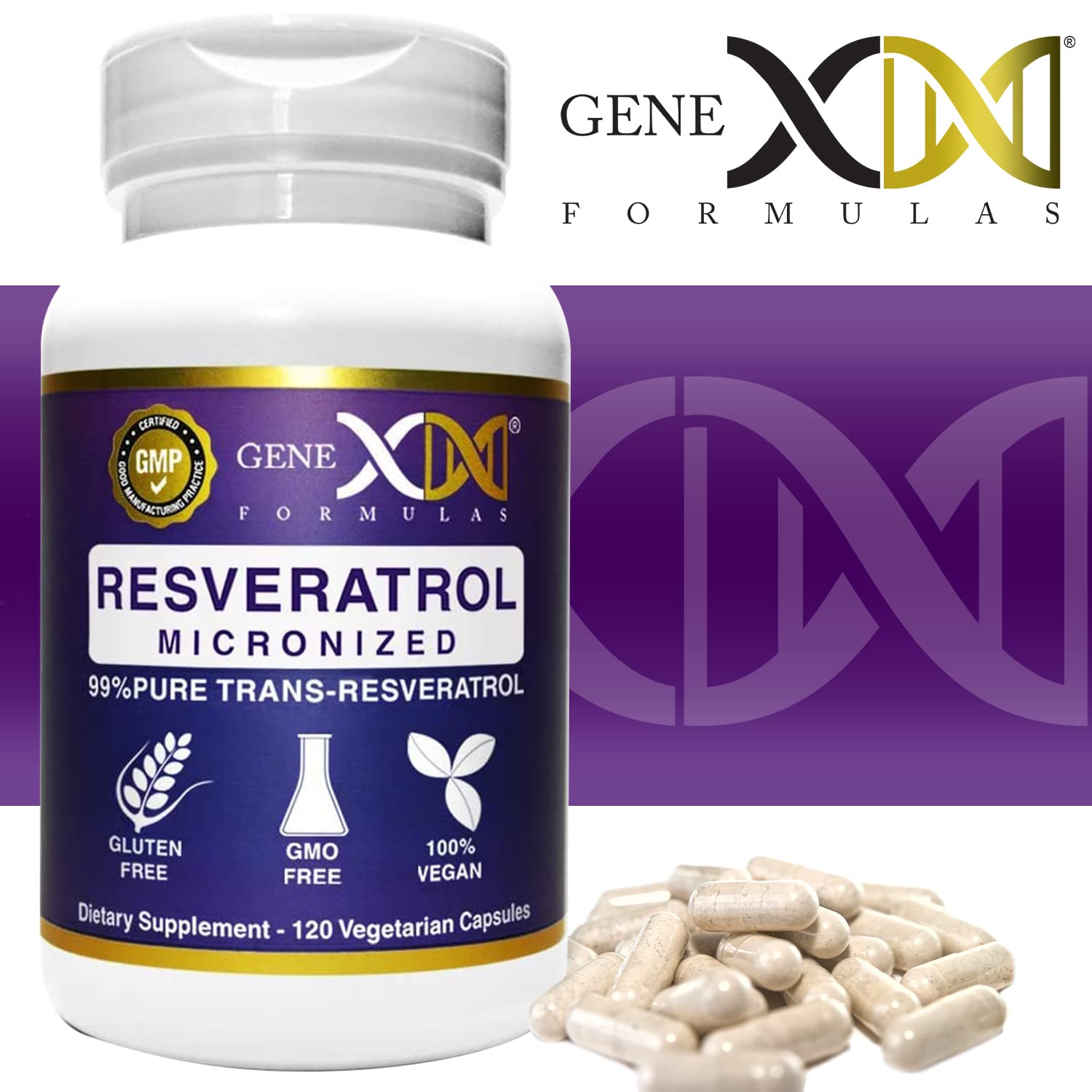 Genex Formulas cápsula junto a monedas para comparar tamaño real