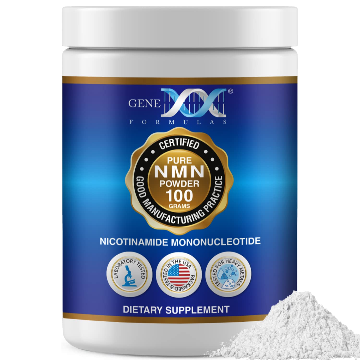 Genex Formulas envase frontal mostrando pureza y cantidad 100 g