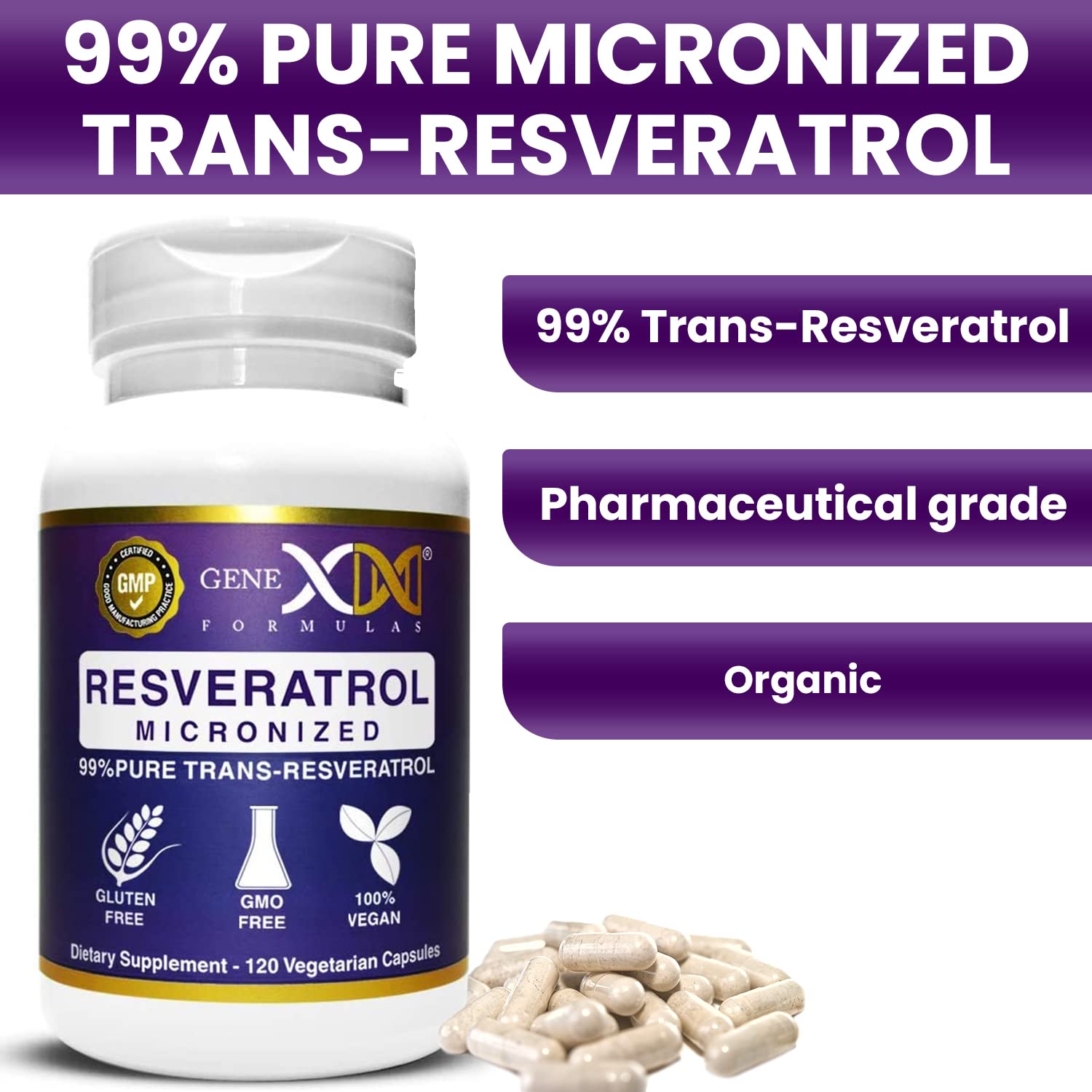 Genex Formulas polvo micronizado en primer plano para mejor absorción