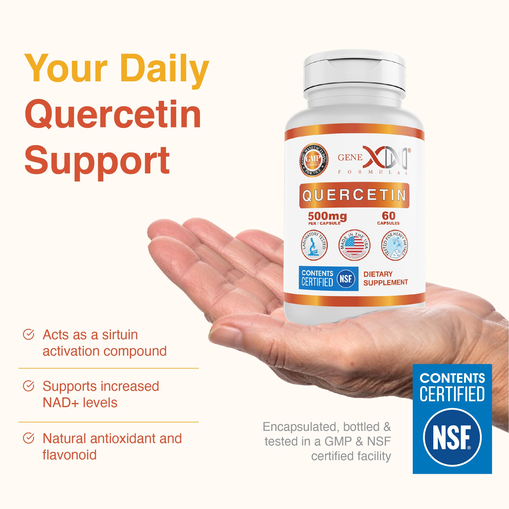 Persona activa tomando Genex Quercetin como apoyo al estilo de vida