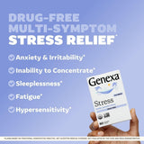 Detalle de una tableta masticable Genexa Stress que muestra su textura y fácil disolución