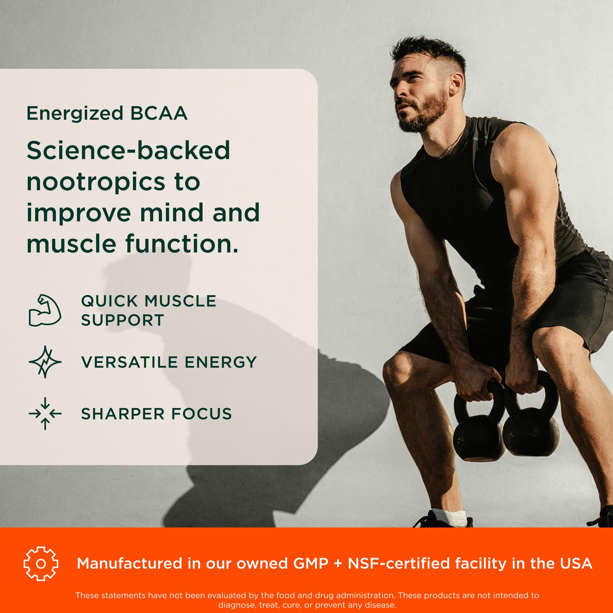 The Genius Brand etiqueta con lista de ingredientes y beneficios claros