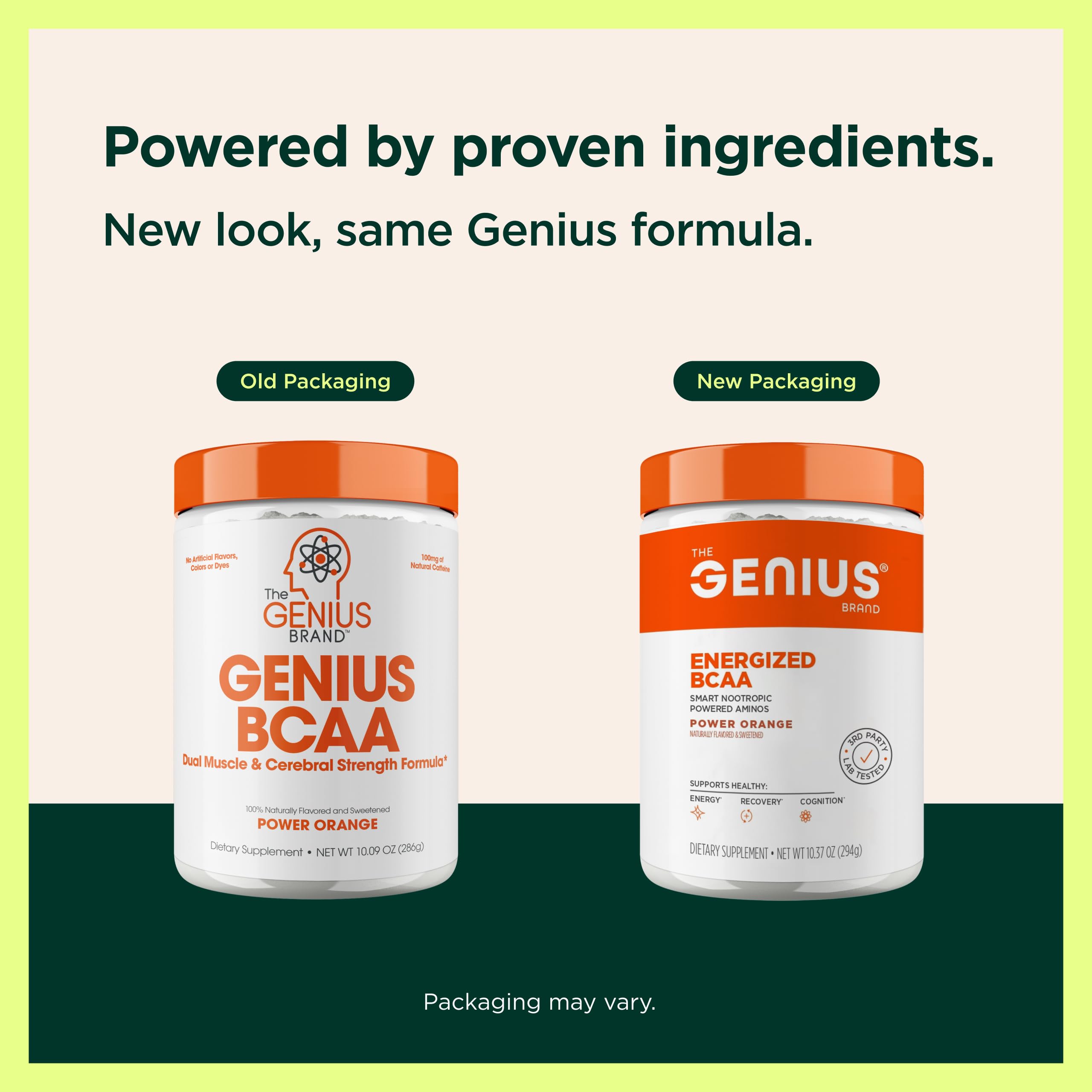 The Genius Brand vaso con bebida naranja lista para rendimiento inmediato