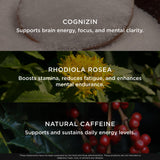 The Genius Brand etiqueta detallada con lista de ingredientes y beneficios cognitivos
