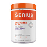 The Genius Brand paquete frontal mostrando sabor Grape Limeade y beneficios energéticos