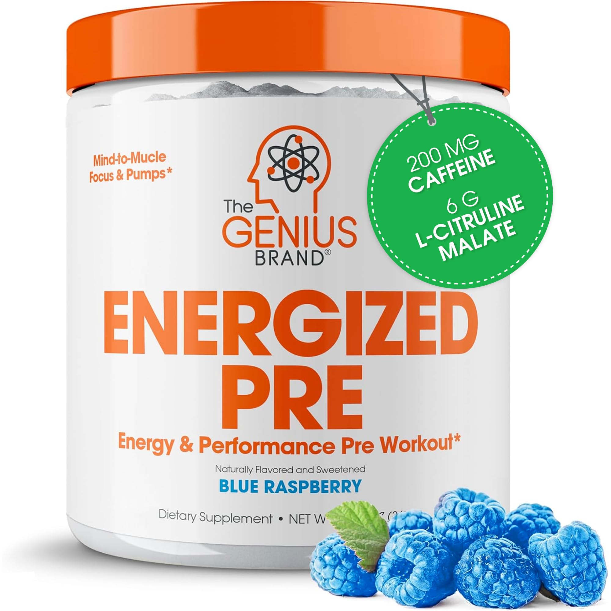The Genius Brand envase frontal mostrando diseño y 20 servicios