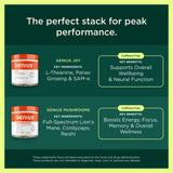 The Genius Brand ingredientes resveratrol y PQQ mostrando apoyo antioxidante