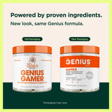 The Genius Brand frasco abierto con cápsulas visibles para uso diario