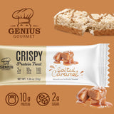 Genius Gourmet barrita abierta mostrando el interior crujiente y proteico