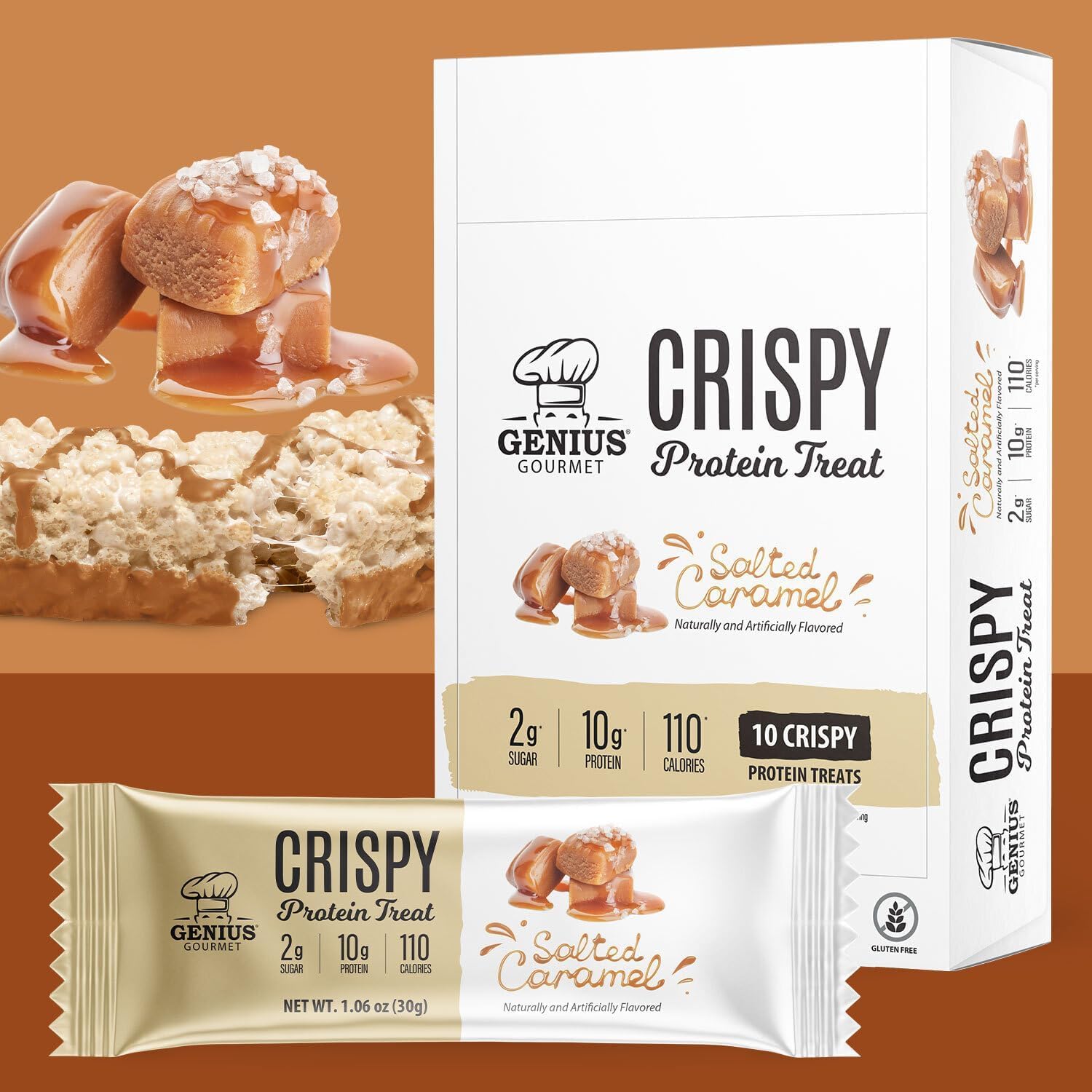 Genius Gourmet barrita empaquetada lista para llevar como snack rápido
