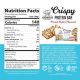 Genius Gourmet SKIPPY etiqueta nutricional revela proteínas y azúcares