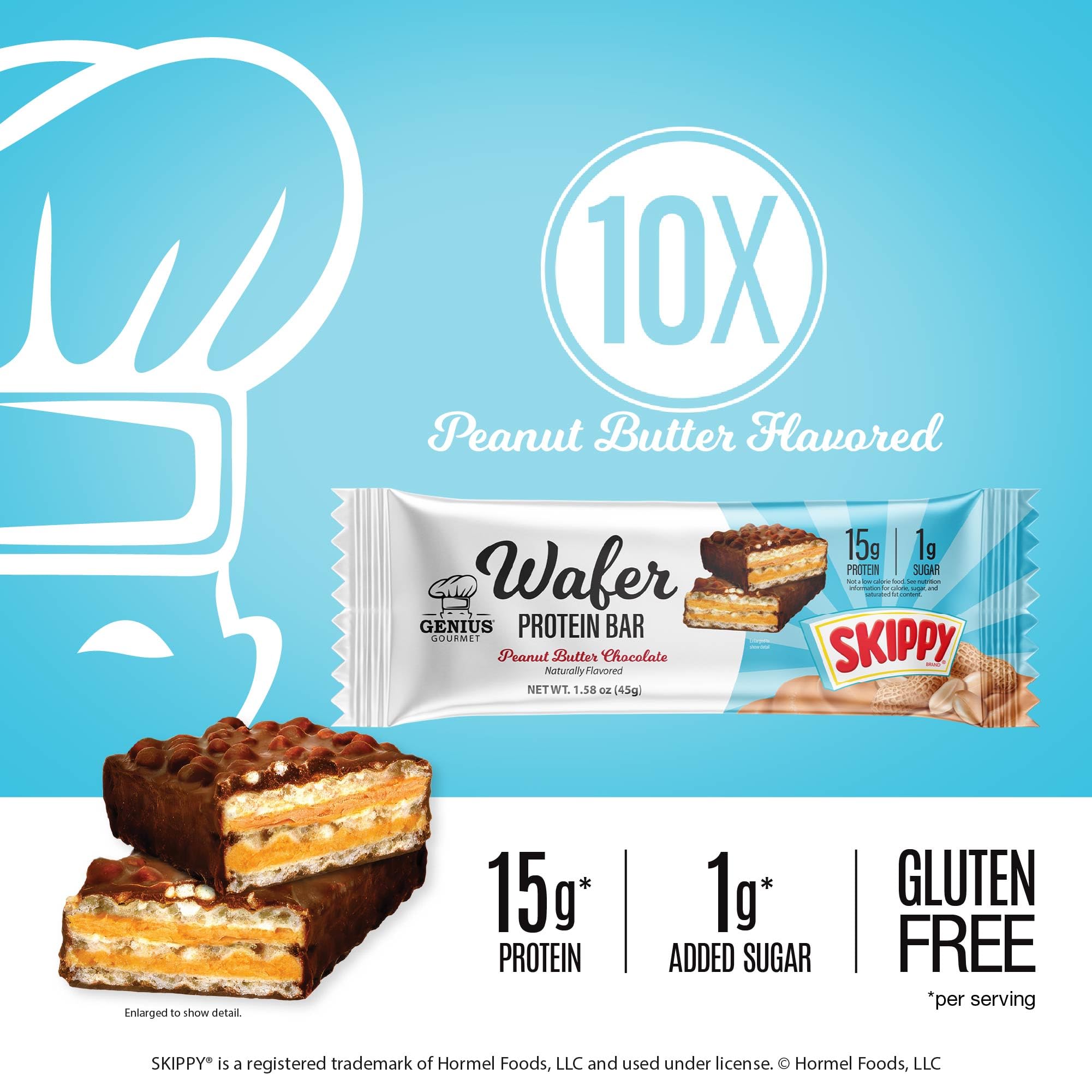 Genius Gourmet SKIPPY ingredientes sobre mesa sugieren calidad y sabor
