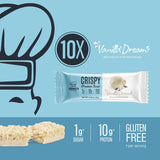 Genius Gourmet etiqueta nutricional visible con 10 g proteína y 2 g azúcar destacada