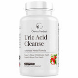 Genius Herbals frasco delantero mostrando etiqueta clara y beneficios