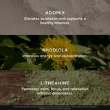 The Genius Brand Genius Joy etiqueta nutricional legible con ingredientes y dosis