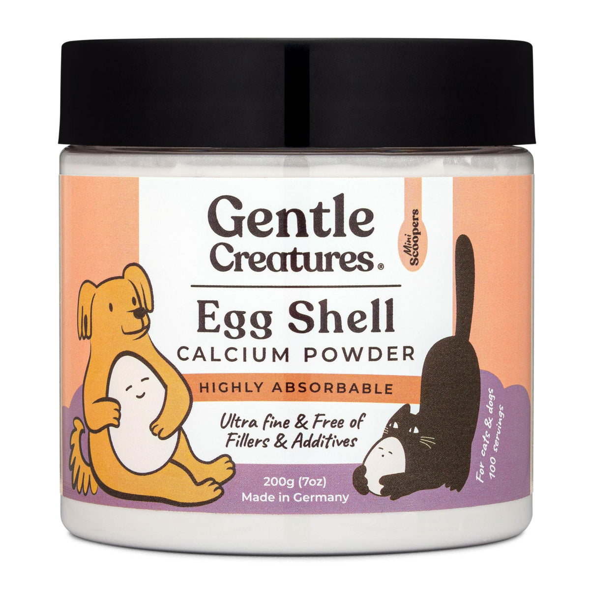 Gentle Creatures envase frontal mostrando el producto y beneficio de pureza
