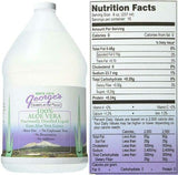 George's aloe vera servido en vaso, muestra mezcla sin sabor amargo