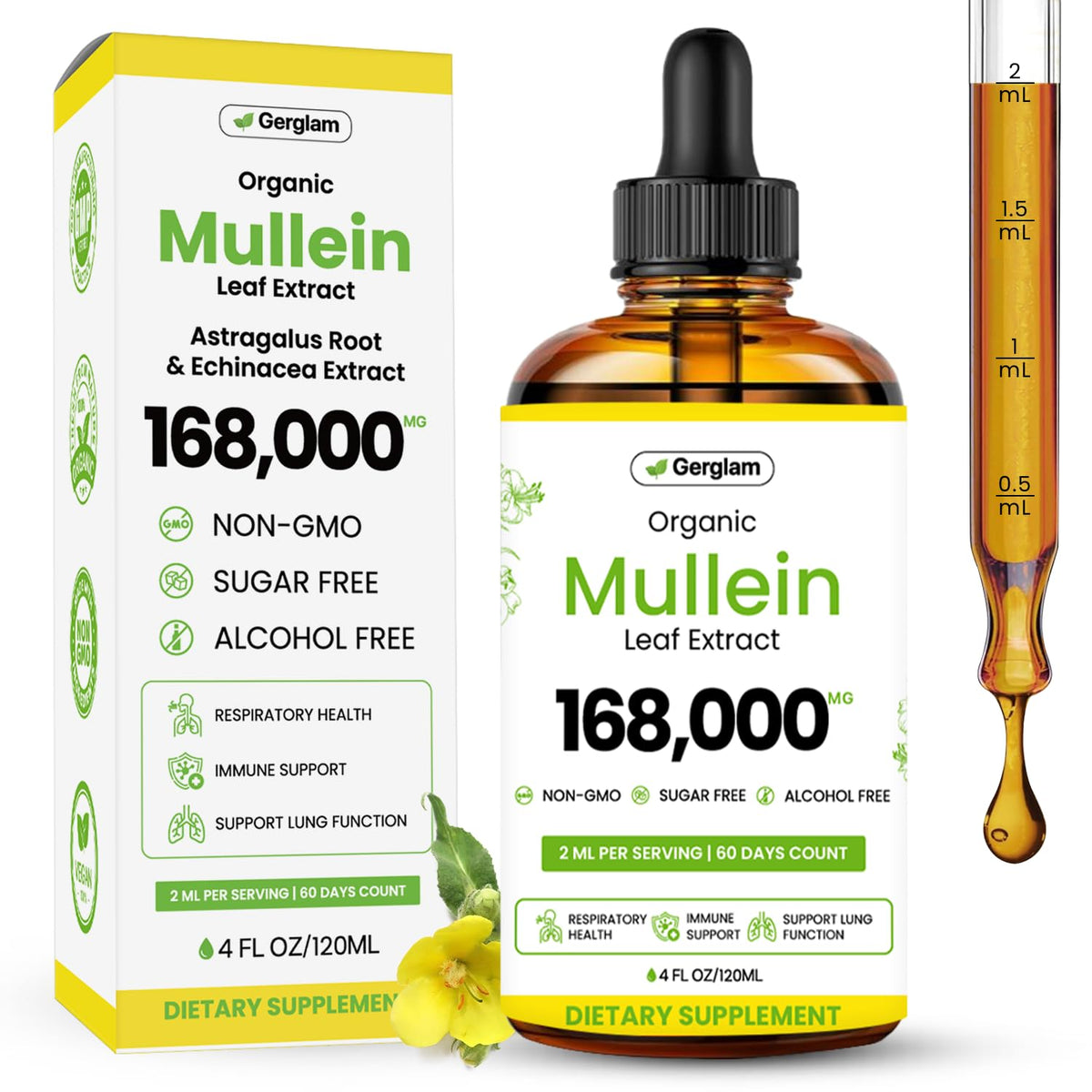 gerglam frontal del envase mostrando etiqueta y volumen 118 ml, confianza orgánica