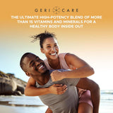 GeriCare en cocina junto a alimentos saludables enfatizando complementariedad