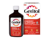 Geritol dos botellas sobre mesa, presentación de pack doble práctica