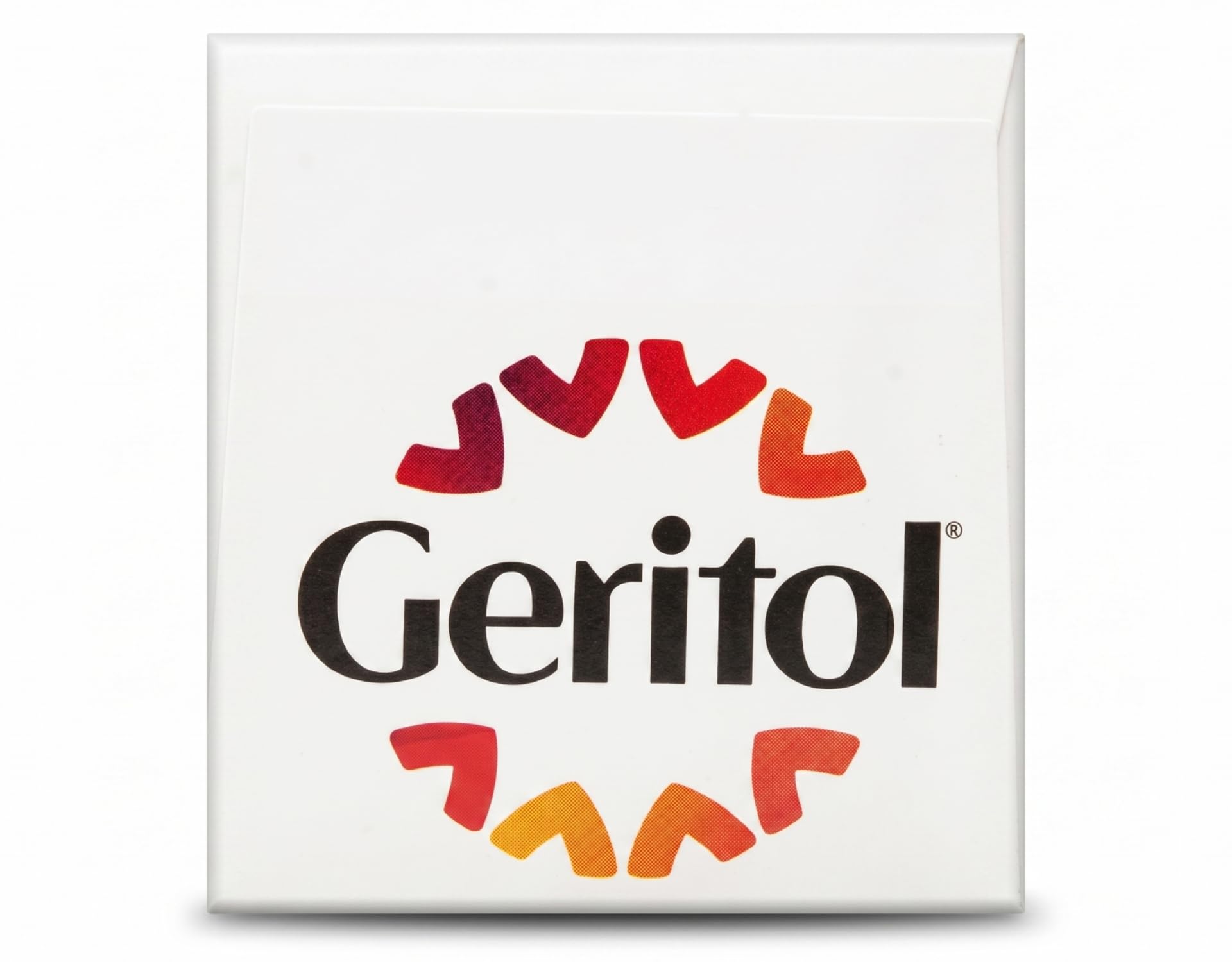 Geritol Complete frasco abierto con tabletas visibles para dosis diaria