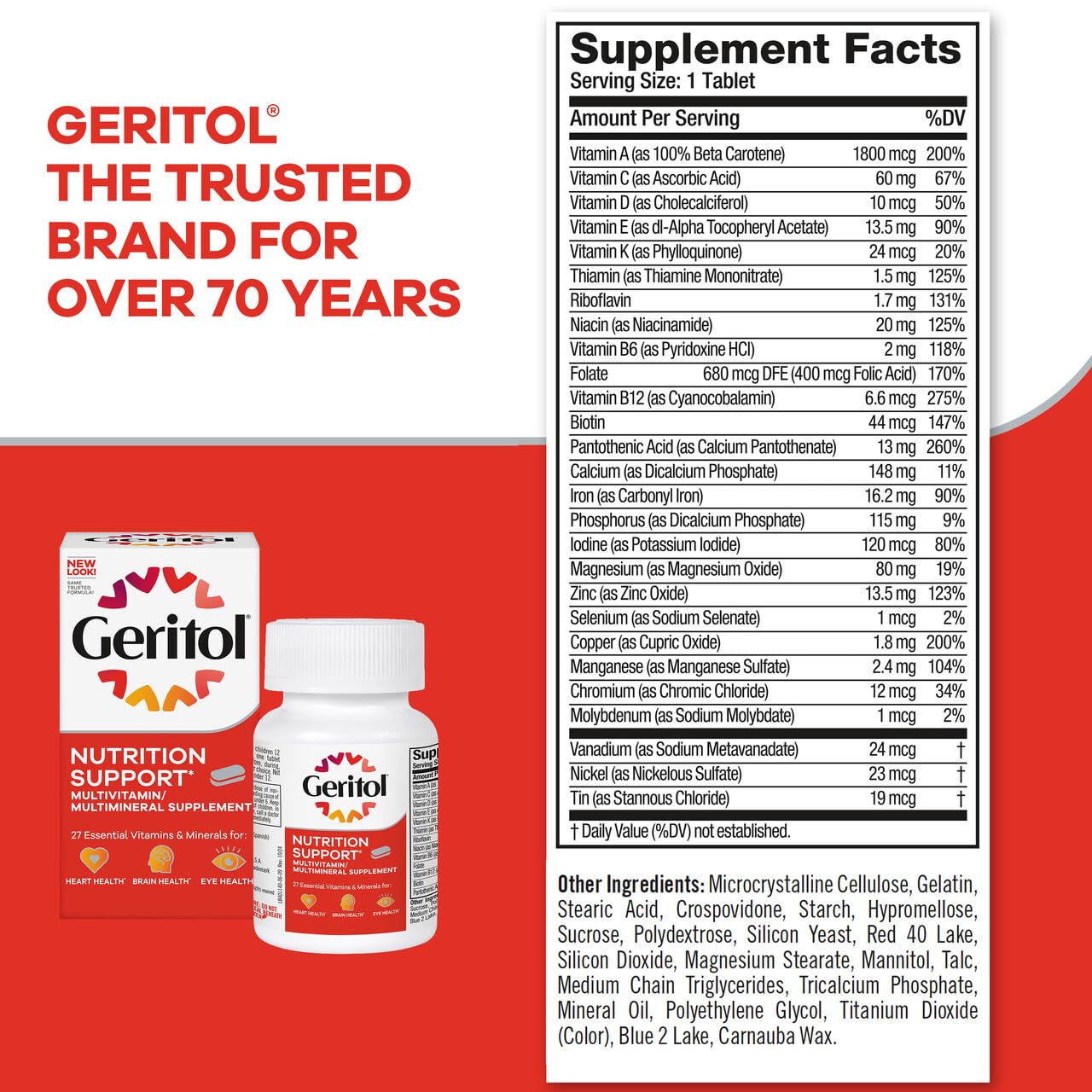 Geritol en escenario de vida activa sugiriendo apoyo nutricional