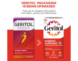 Geritol junto a desayuno, imagen de uso cotidiano y conveniencia