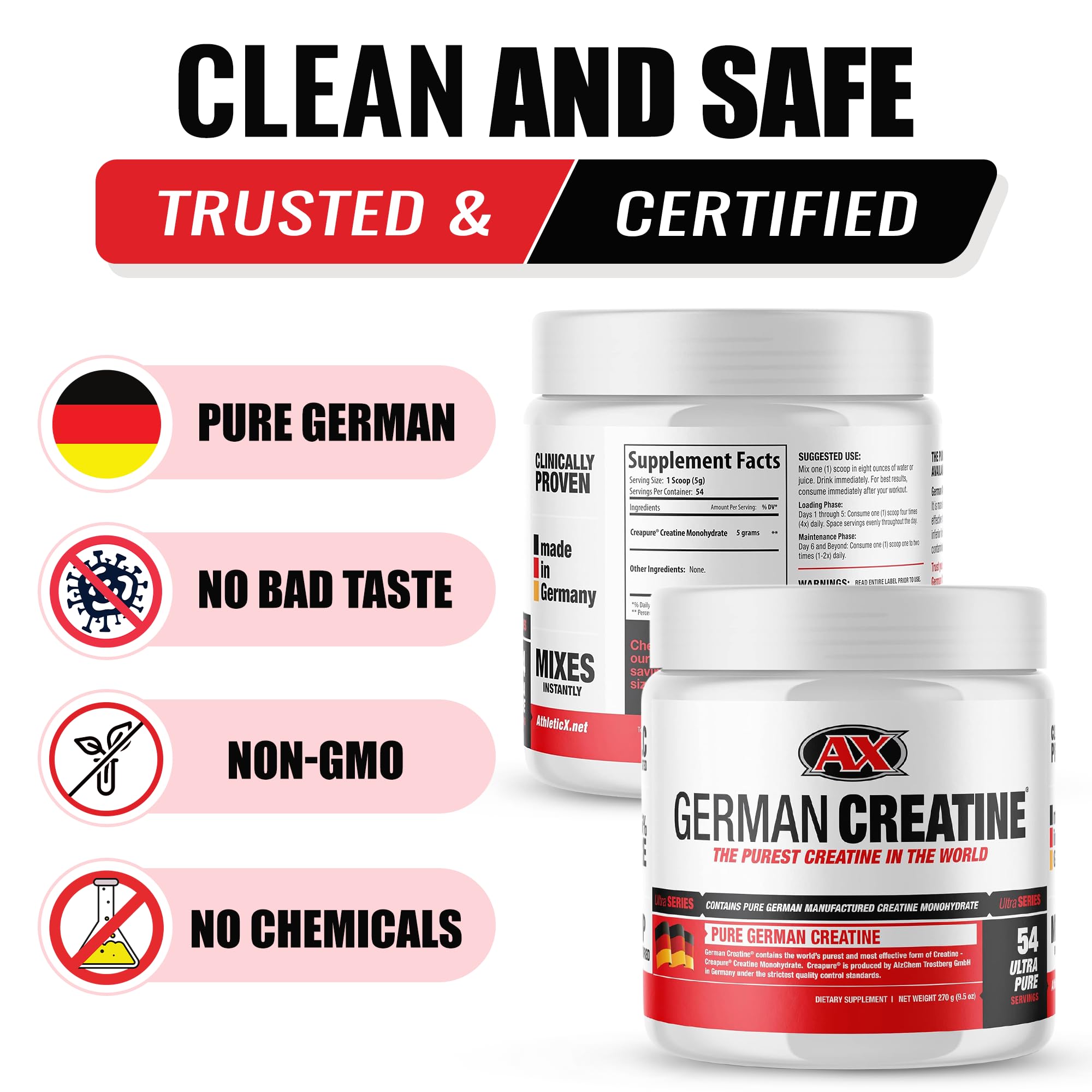 German Creatine textura del polvo micronizado para mejor disolución