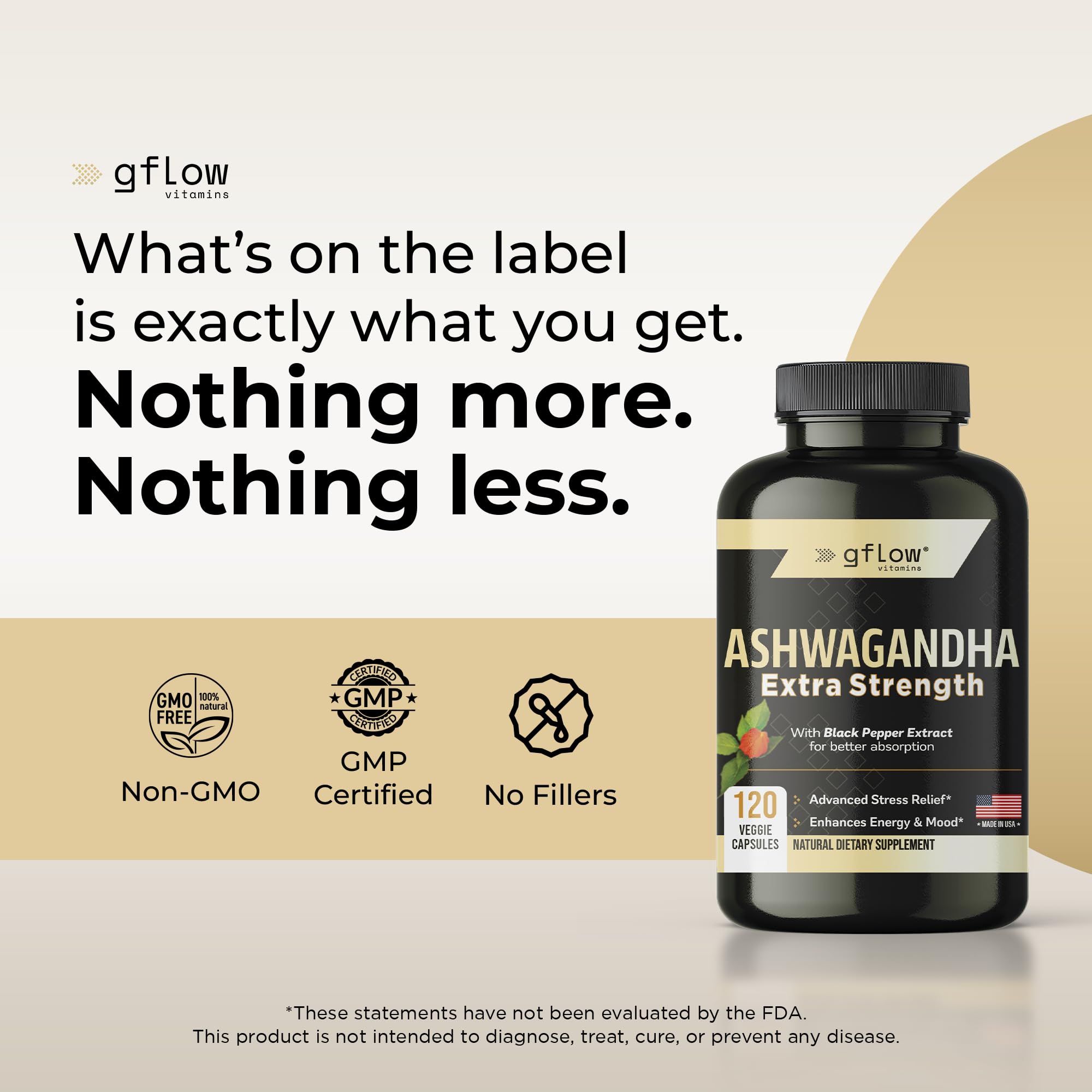 gflow vitamins botella abierta con cápsulas para visualizar contenido y presentación