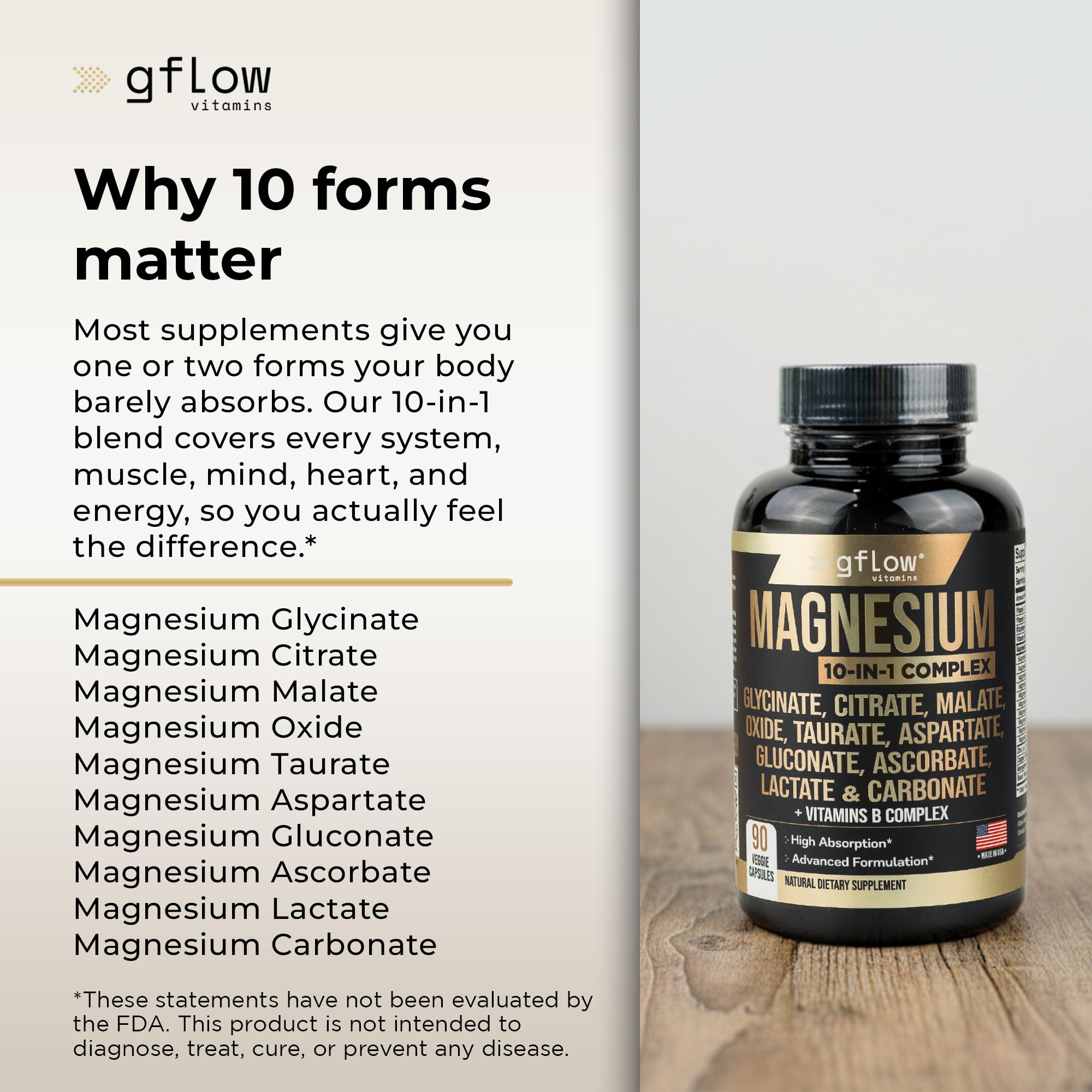 gflow vitamins etiqueta con lista de ingredientes clara y legible