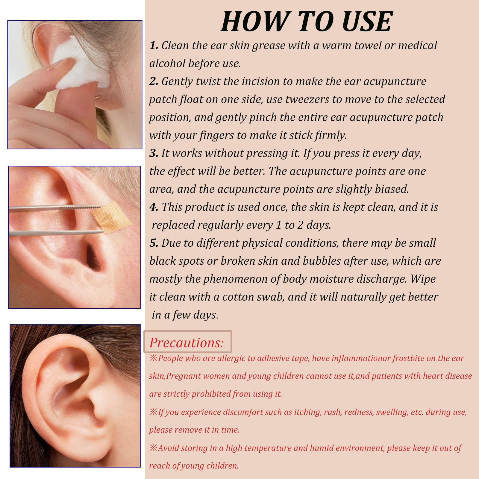 GGFSSQ carta de puntos auriculares desplegada para guía visual y aprendizaje