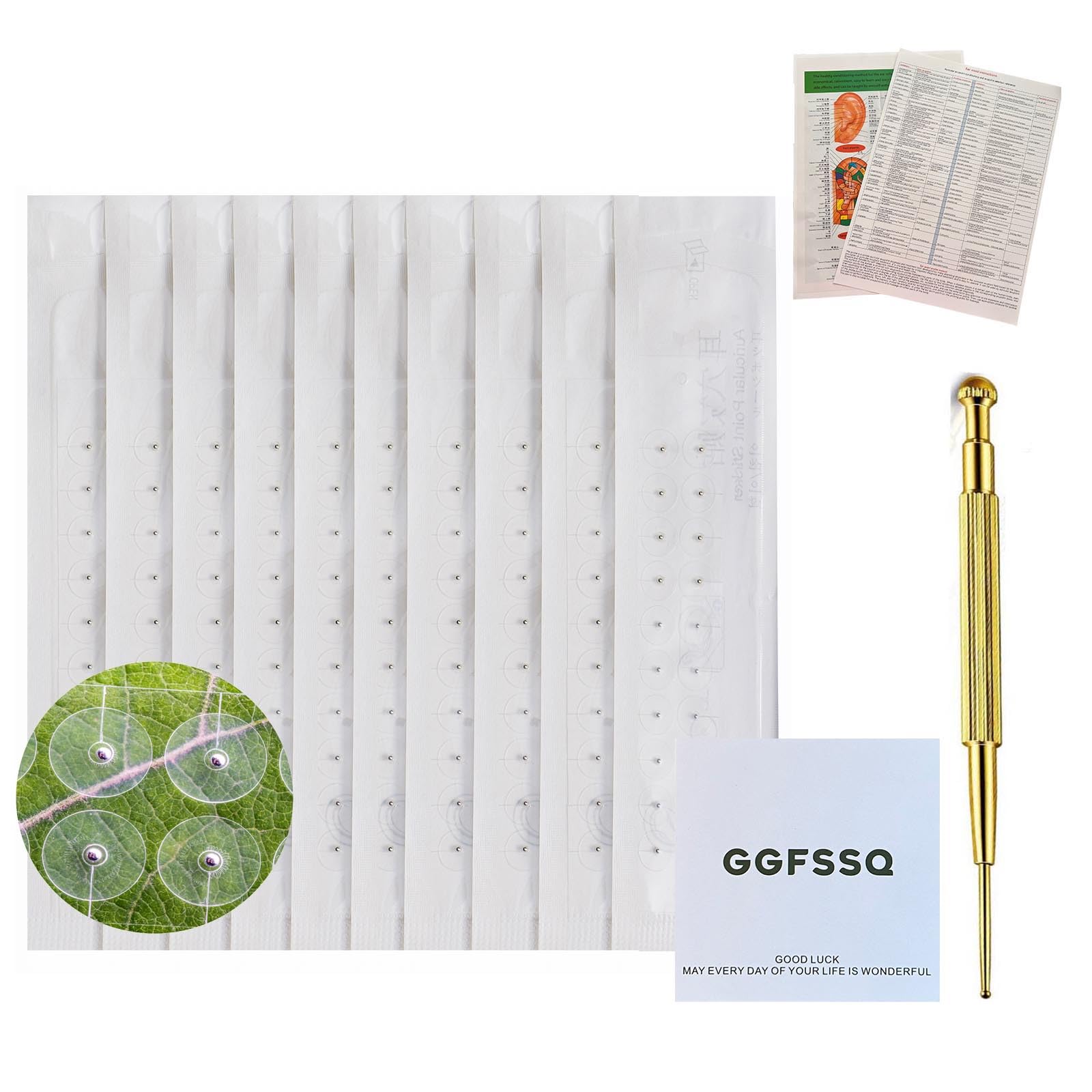 GGFSSQ embalaje frontal del kit y contenido visible, práctico para comenzar