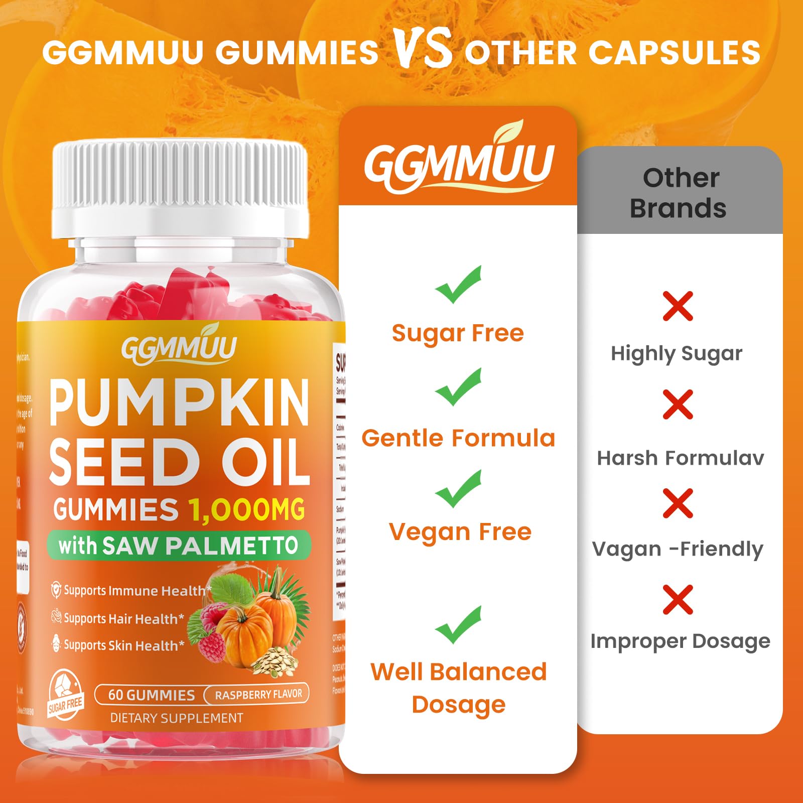 GGMMUU gomitas junto a botella de agua, uso diario conveniente